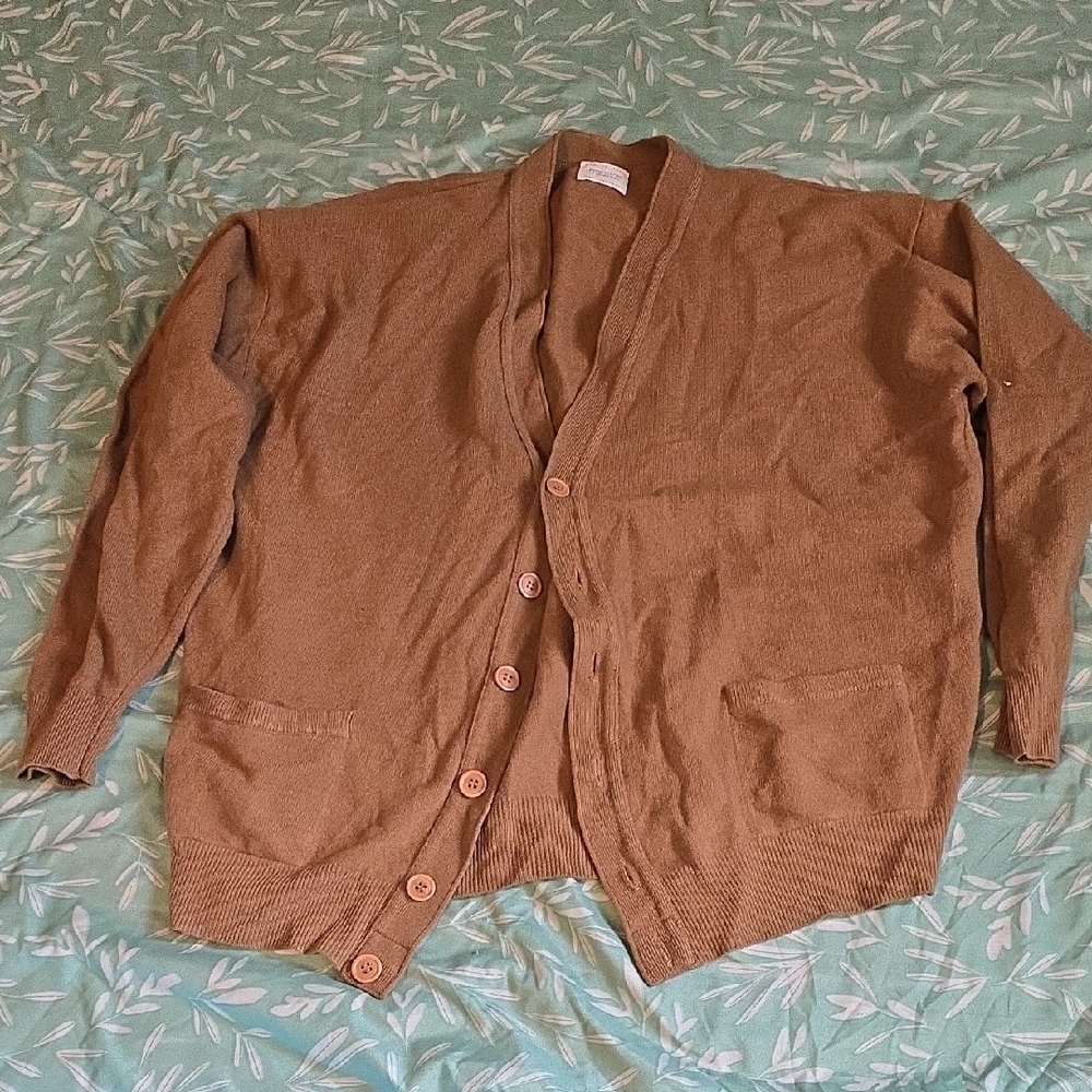 United Colors Of Benetton Men's Tan Cardigan Sweater